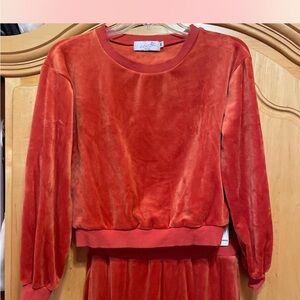 2 piece velvet sweatsuit